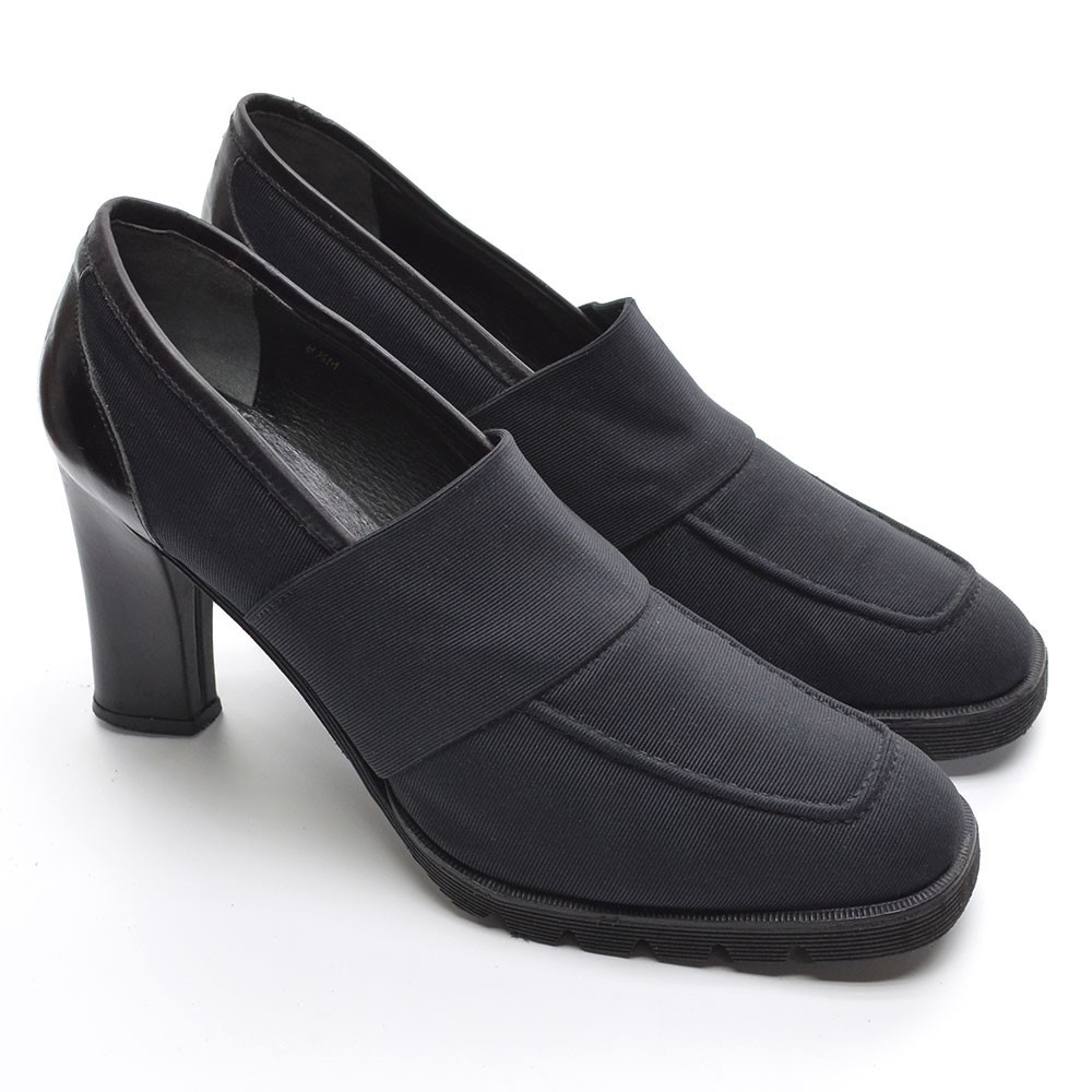 Donald J Pliner Black Fabric Platform Penny Pump 8.5 M